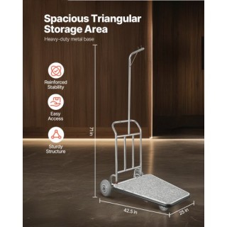 VEVOR Καρότσι Αποσκευών 600 LBS 3 Τροχοί Ανοξείδωτο Ατσάλι XLYTCYS5... VEVOR Καρότσι Αποσκευών 600 LBS 3 Τροχοί Ανοξείδωτο Ατσάλι XLYTCYS5...