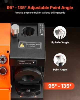 VEVOR Μηχάνημα Τροχίσματος Τρυπανιών MR-13A, 3-15mm με Ρυθμιζόμενη ...