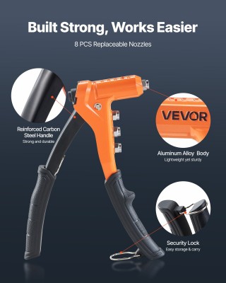 VEVOR Σετ Εργαλείου Τοποθέτησης Πριτσινιών, 230 mm, Μονοχειριστής, ... VEVOR Σετ Εργαλείου Τοποθέτησης Πριτσινιών, 230 mm, Μονοχειριστής, ...