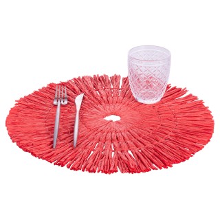 Villa DEste  Σετ 6 τμχ Στρογγυλό υφαντό σουπλά 38 εκ. από χαρτί Lov...