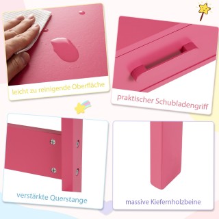 Costway Σετ Γραφείο & Καρέκλα Παιδικό Ροζ με Συρτάρι & Ράφι Ξύλινο ... Costway Σετ Γραφείο & Καρέκλα Παιδικό Ροζ με Συρτάρι & Ράφι Ξύλινο ...