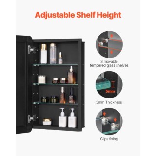 VEVOR Ντουλάπι Φαρμάκων 42x70 εκ. με Ρυθμιζόμενα Ράφια και Καθρέφτη... VEVOR Ντουλάπι Φαρμάκων 42x70 εκ. με Ρυθμιζόμενα Ράφια και Καθρέφτη...