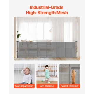 VEVOR Επεκτάσιμη Παιδική Πύλη 87 εκ., Έως 280 εκ., Γκρι Μεταξένιο Υ... VEVOR Επεκτάσιμη Παιδική Πύλη 87 εκ., Έως 280 εκ., Γκρι Μεταξένιο Υ...