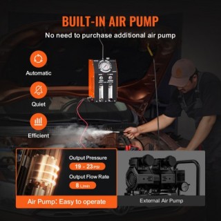 VEVOR Ανιχνευτής Διαρροών Καπνού Αυτοκινήτου με Ενσωματωμένη Αντλία...