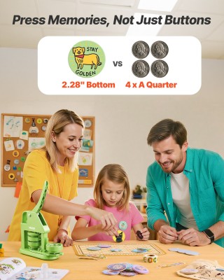 VEVOR Μηχανή Κατασκευής Κονκάρδων 58 mm, Πλαστικό Pin Maker με 100 ... VEVOR Μηχανή Κατασκευής Κονκάρδων 58 mm, Πλαστικό Pin Maker με 100 ...