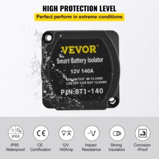 Κιτ Ρελέ Φόρτισης VEVOR, 12V, 140AMP VSR, Συμβατό με Οχήματα & Σκάφ... Κιτ Ρελέ Φόρτισης VEVOR, 12V, 140AMP VSR, Συμβατό με Οχήματα & Σκάφ...