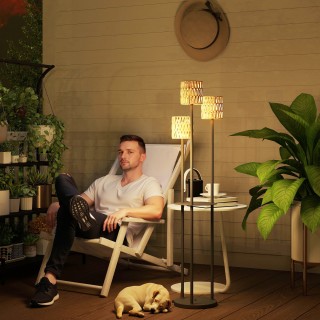 Outsunny Λάμπα Εξωτερικού Χώρου Ηλιακή σε Στυλ Boho με Κεντρικό Ράφ... Outsunny Λάμπα Εξωτερικού Χώρου Ηλιακή σε Στυλ Boho με Κεντρικό Ράφ...