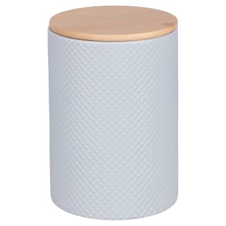 Villa DEste  Σετ 3 βάζα 750 ml από γρανίτη με καπάκι από μπαμπού Ci...