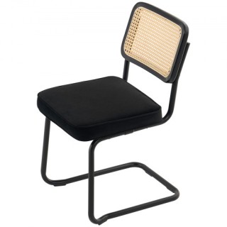 Σετ 4 Καρεκλών VEVOR Rattan, Μαύρες, Μοντέρνες Καρέκλες Τραπεζαρίας...