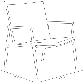 Shally Dogan  Σετ Κήπου 4 Θέσεων με 2 Καρέκλες και Καναπέ με Πλεκτό...