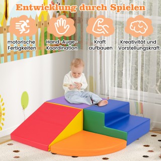 Costway Σετ 4 Πολύχρωμα Αφρώδη Τουβλάκια για Σκαρφάλωμα & Παιχνίδι ...