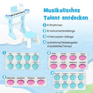 Costway Παιδικό Ηλεκτρικό Πληκτρολόγιο 37 Πλήκτρων με Φως και Λειτ... Costway Παιδικό Ηλεκτρικό Πληκτρολόγιο 37 Πλήκτρων με Φως και Λειτ...