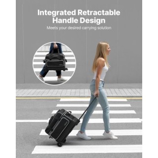 VEVOR Τσάντα Μπόουλινγκ 2 Μπάλες με Ρόδες και Θήκη Παπουτσιών GLLGB...