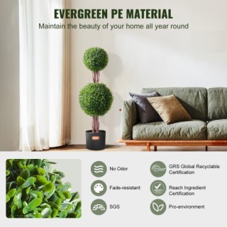 Σετ 2 Τεχνητά Δέντρα Πυξάρι 3 VEVOR για Εσωτερική/Εξωτερική Διακόσμ...