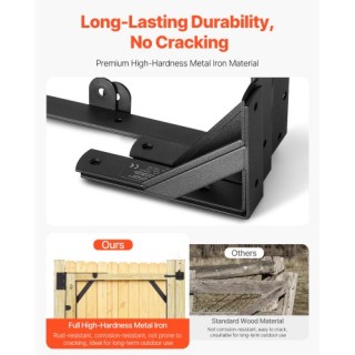 VEVOR Σιδερένιο Μαύρο Κιτ Στήριξης Πύλης με Γωνιακό Βραχίονα και Αν... VEVOR Σιδερένιο Μαύρο Κιτ Στήριξης Πύλης με Γωνιακό Βραχίονα και Αν...