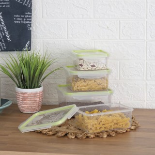 Galileo Αεροστεγής δοχείο 1300 ml από πλαστικό PP 16x16x9 cm πράσιν...