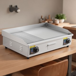 VEVOR Επαγγελματική Ηλεκτρική Σχάρα 725x400mm, 4400W, 50-300°C, Ανο...