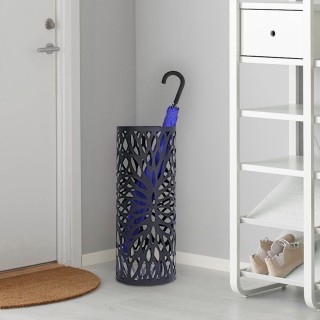 BAKAJI Σταντ ομπρελοθήκης από σίδερο, στρογγυλό σχέδιο, μαύρο, με ... BAKAJI Σταντ ομπρελοθήκης από σίδερο, στρογγυλό σχέδιο, μαύρο, με ...