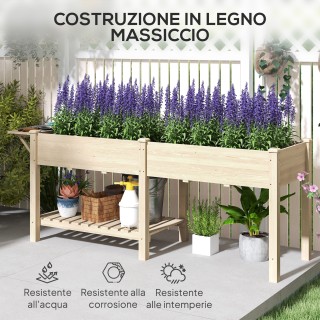 Outsunny Υπερυψωμένη Ζαρντινιέρα με Πλαϊνό Τραπεζάκι και Κάτω Ράφι ... Outsunny Υπερυψωμένη Ζαρντινιέρα με Πλαϊνό Τραπεζάκι και Κάτω Ράφι ...