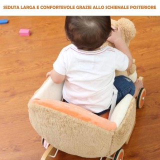 BAKAJI Ξύλινο κουνιστό άλογο με ρόδες Πόνι Καρεκλάκι Καφέ Ανοιχτό 0... BAKAJI Ξύλινο κουνιστό άλογο με ρόδες Πόνι Καρεκλάκι Καφέ Ανοιχτό 0...