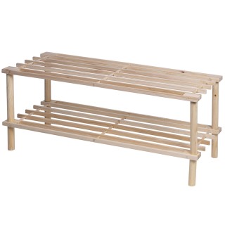 Galileo Ανοιχτή παπουτσοθήκη με 2 ράφια από ξύλο έλατου 74x265x295 ...