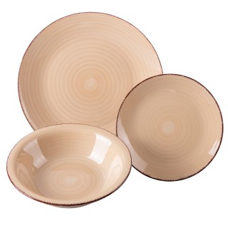 Villa dEste Home Σετ Πιάτων 18 Τεμαχίων από Γκρες για 6 Άτομα - Διά...