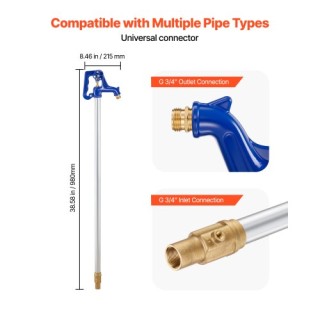 VEVOR Αντιπαγωτική Υδροληψία Εξωτερικού Χώρου, 980mm με Σύνδεση Σωλ... VEVOR Αντιπαγωτική Υδροληψία Εξωτερικού Χώρου, 980mm με Σύνδεση Σωλ...