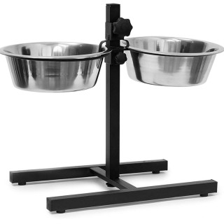 BAKAJI Διπλό Μπολ για Σκύλους με Ρυθμιζόμενη Βάση 2 Μπολ Ανοξείδωτο... BAKAJI Διπλό Μπολ για Σκύλους με Ρυθμιζόμενη Βάση 2 Μπολ Ανοξείδωτο...