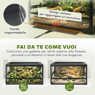 PawHut Ανασηκωμένος και Πτυσσόμενος Ερμάριο με Καπάκι και Τοίχους α...