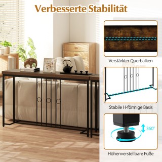 Costway Τραπέζι Κονσόλα Βιομηχανικού Σχεδιασμού 140 cm με Λεπτή Είσ...