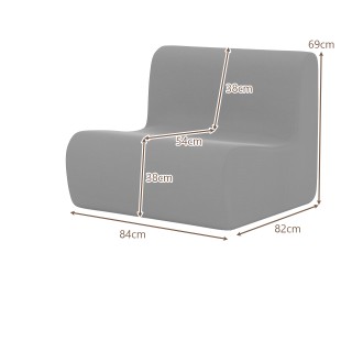 Costway Άνετη Πολυθρόνα Δαπέδου με Μαλακό Βελούδο & Εργονομική Υποσ...