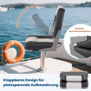 Costway Σετ 2 Καθίσματα Βάρκας με 7 εκ Μαξιλάρι & Χαμηλή Πλάτη NP12...