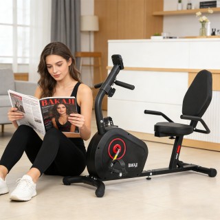 BAKAJI Καθιστό Ποδήλατο Γυμναστικής με 8 Επίπεδα Αντίστασης Εργονομ...