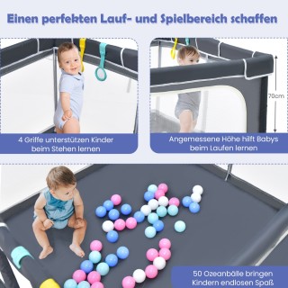 Costway Παιδικό Πάρκο με 50 Μπάλες και Δίχτυ Ασφαλείας UY10032SH Costway Παιδικό Πάρκο με 50 Μπάλες και Δίχτυ Ασφαλείας UY10032SH