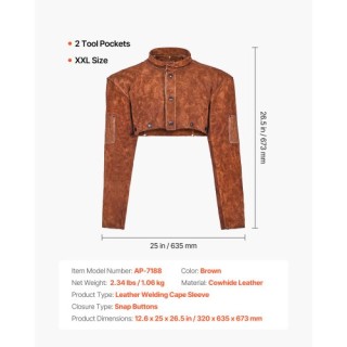 VEVOR Δερμάτινα Μανίκια Συγκόλλησης Ανθεκτικά στη Θερμότητα XXL DPK... VEVOR Δερμάτινα Μανίκια Συγκόλλησης Ανθεκτικά στη Θερμότητα XXL DPK...