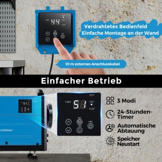 Costway Αφυγραντήρας 3 Λειτουργιών με Χρονοδιακόπτη 24Ω, 20-58 Λ/Ημ...