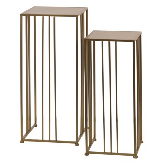 Galileo Τοποθετήστε 2 τετράγωνα τραπέζια από χρυσό σίδηρο Est 5919526