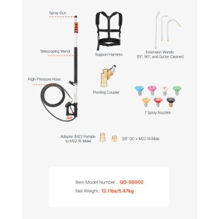 VEVOR Τηλεσκοπική Ράβδος Πλυστικού 21 ft 4000 psi SSPQWST24FT3V8ZVFV0 VEVOR Τηλεσκοπική Ράβδος Πλυστικού 21 ft 4000 psi SSPQWST24FT3V8ZVFV0