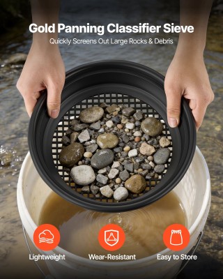 VEVOR Κιτ Αναζήτησης Χρυσού 19 Τεμαχίων με Τηγάνια 254 mm και 355 m...