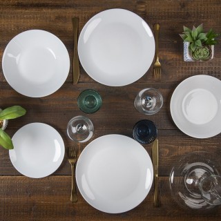 Galileo Σετ πιάτων 12 τεμαχίων από οπαλίνα γυαλί 6 ατόμων Oslo Sibi...