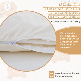 Costway Ιαπωνικό Στρώμα Φουτόν Τατάμι με Πλενόμενο Κάλυμμα 200x90x1...