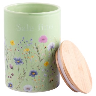 Galileo Σετ 4 τμχ Βάζο 750 ml από κεραμικό με μπαμπού καπάκι Jardin...