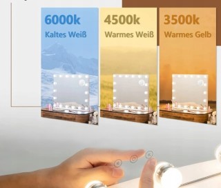 Costway Καθρέπτης Μακιγιάζ με LED Φωτισμό 65 x 14 x 52.5 cm  JV11894WH