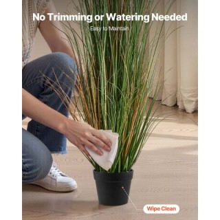 VEVOR Σετ 2 Ψεύτικα Φυτά Καλαμιού 1194mm σε Γλάστρα, Premium PVC Πρ...