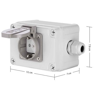 BAKAJI Πρίζα Σούκο Ηλεκτρική Κουτί Τοίχου Εξωτερικού Χώρου Κήπου Α... BAKAJI Πρίζα Σούκο Ηλεκτρική Κουτί Τοίχου Εξωτερικού Χώρου Κήπου Α...