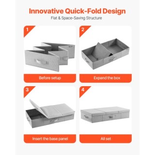 VEVOR 48L Πτυσσόμενο Κουτί Αποθήκευσης Ρούχων κάτω από το Κρεβάτι -... VEVOR 48L Πτυσσόμενο Κουτί Αποθήκευσης Ρούχων κάτω από το Κρεβάτι -...