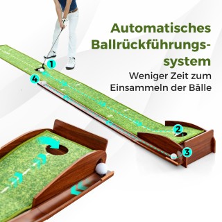 Costway Σετ Προπόνησης Γκολφ με 1 Τρύπα & 3 Μπάλες & Τεχνητό Χλοοτά...