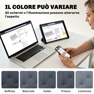 Outsunny Κήπος Μαξιλάρι σε Στυλ Καπιτονέ με 6 Δέστρες, από Βαμβάκι ...