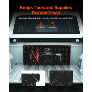 VEVOR Βαρέως Τύπου Μαύρο Αλουμινένιο Κουτί Εργαλείων για Φορτηγά 35...