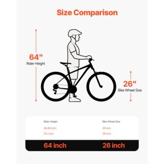 VEVOR Ποδήλατο Βουνού 26 MTB 21 με διαστάσεις 1720 x 630 x 990 mm,Τ...